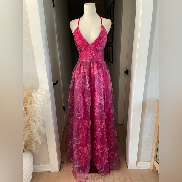 Lulu's Floral Pink Maxi Dress - Picture 7 of 10